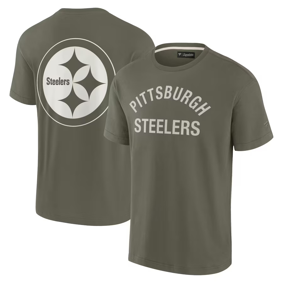 Men's Pittsburgh Steelers Olive Elements Super Soft T-Shirt
